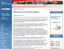 Tablet Screenshot of amt-hohe-elbgeest.de